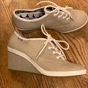 Keds tan wedges